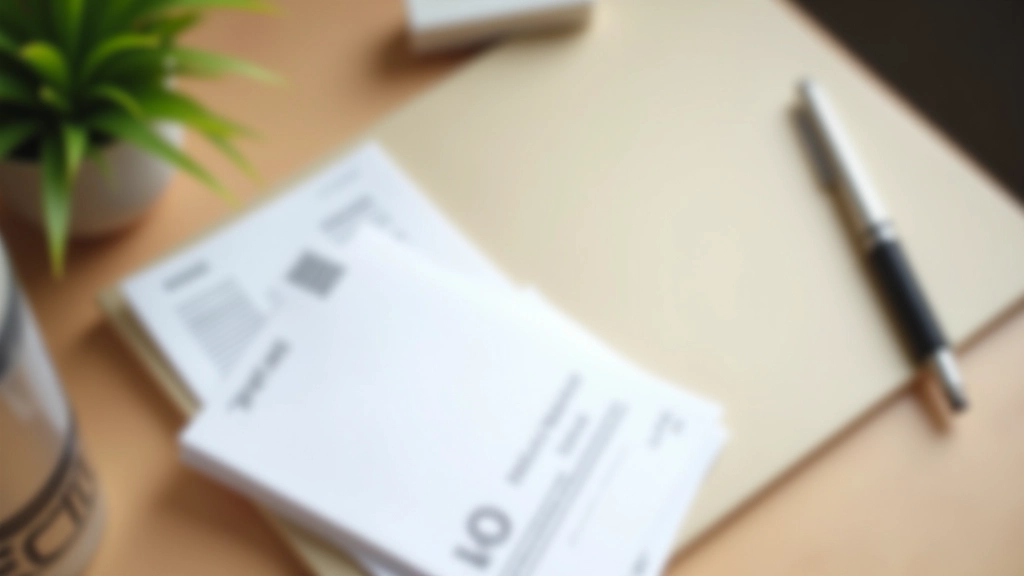 Weekly expense review showing organized receipts and summary notes on desk